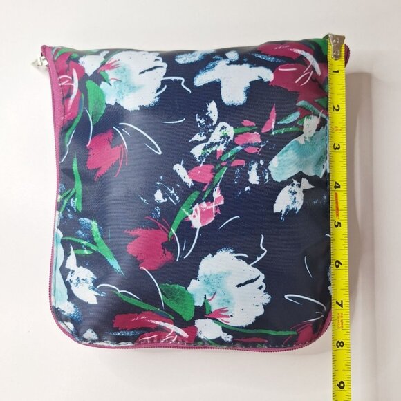 Folding Bag Tote Zipper Pouch Lightweight Beach Blue Purple - Picture 7 of 12